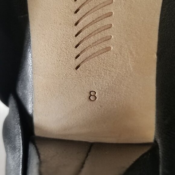 Page Catrine Bow Pointed Toe Booties, Black Leather, Womens Size 8 M - Picture 12 of 13